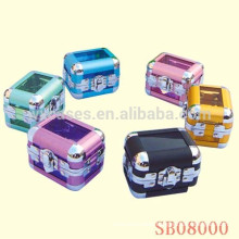 luxury single watch display box aluminum with different color options manufacturer